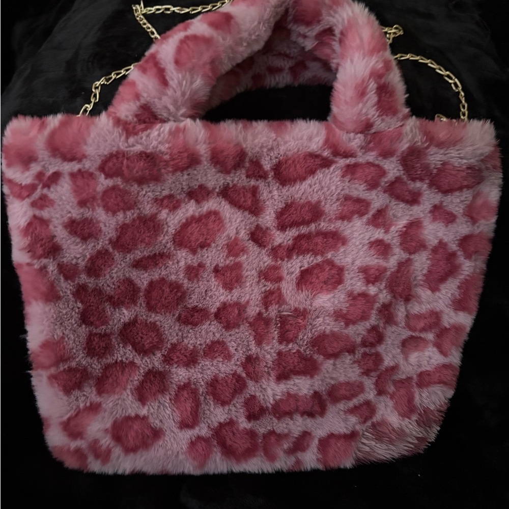 Pink print purse